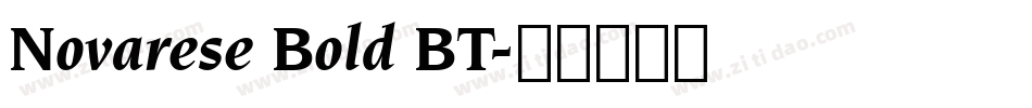 Novarese Bold BT字体转换